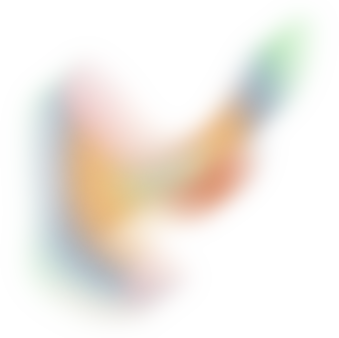 Glowy Gradient Abstract Brush Stroke Blob