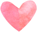 pink watercolor heart