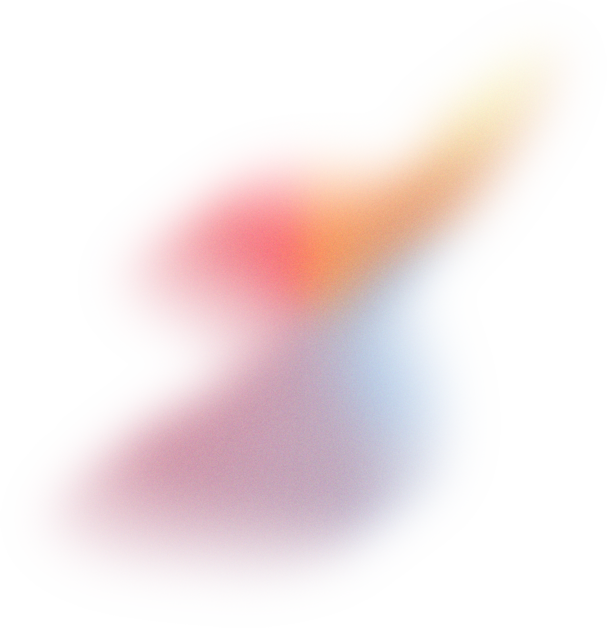 Glowy Gradient Abstract Brush Stroke Blob